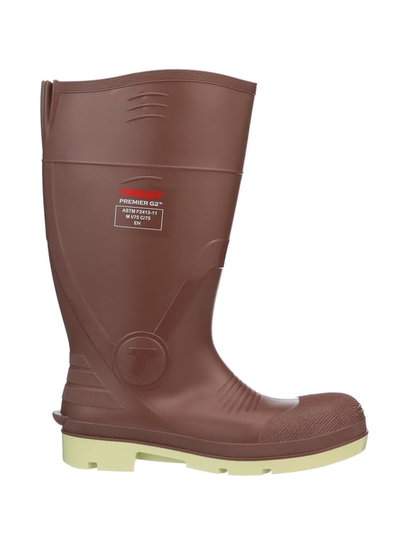 Premier G2 93255 Safety Toe Knee Boot, Mens 4 / Womens 6, Brick Red/Cream CA3