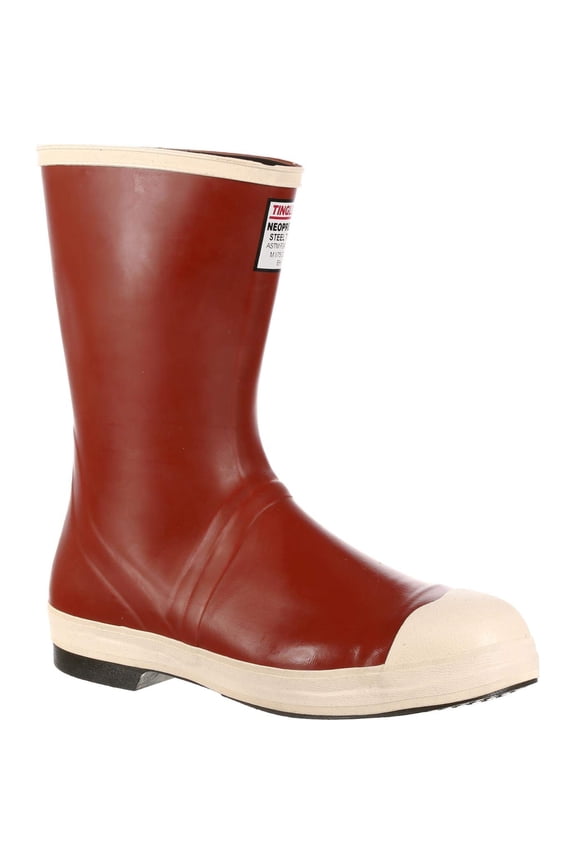 Pylon MB924B Neoprene Steel Toe Boot, 12-1/2 Inch Height, With Safety-Loc Outsole, Mens 7 / Womens 9, Brick Red Upper - Brown Sole CA3