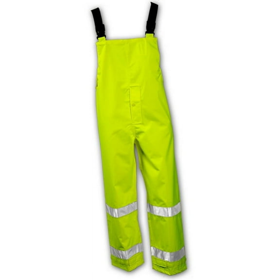 Tingley Rain Bib Overall,Class E,Ylw/Grn,4XL O24122