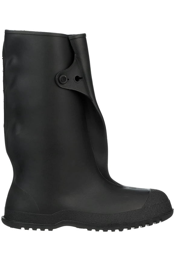 Rubber 35141 Work Brutes PVC 14-Inch Overshoe with Button, 2X, Black CA1