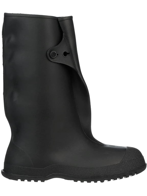 Rubber 35141 Work Brutes PVC 14-Inch Overshoe with Button, 2X, Black CA1