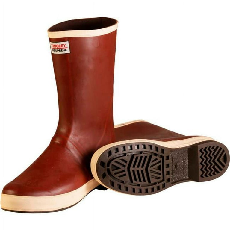 Tingley MB920B Dipped Neoprene Snugleg Boots, Brick Red/Brown, Size 7