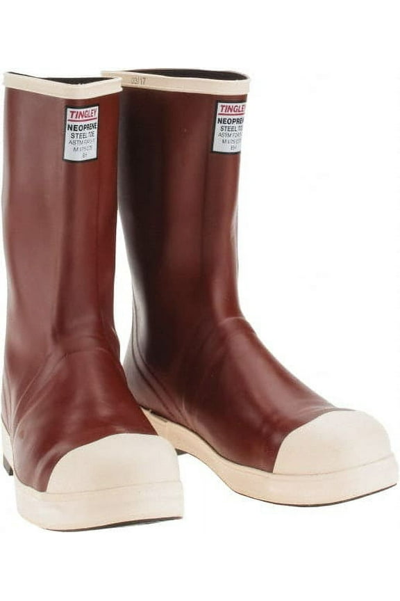 Rubber Boot,Men's,10,Mid-Calf,Red,PR MB922B