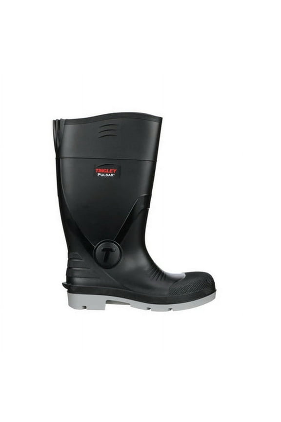Men's Pulsar Tall Rubber Boots, Plain Toe, 15 in Height, Black, 7 43151