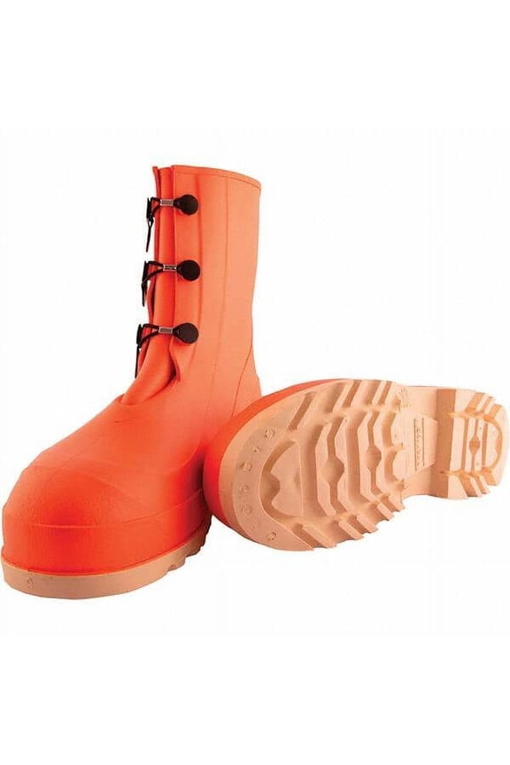 Rubber Boot,Men's,7,Mid-Calf,Orange,PR 82330