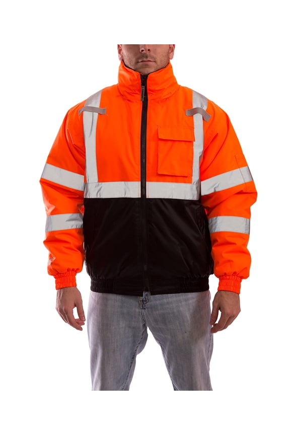Rubber J26119 Bomber II Insulated Jacket, 5XL, Fluorescent Orange-Red CA2