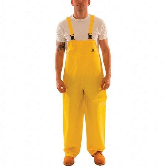 Tingley Rubber O56007.LG PVC Plain Front Durascrim Overalls- Large- Yellow