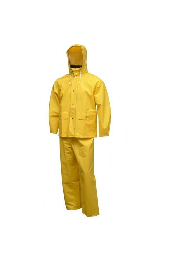 Rubber S63217.2X PVC Rainsuit, 2 Extra Large, Yellow
