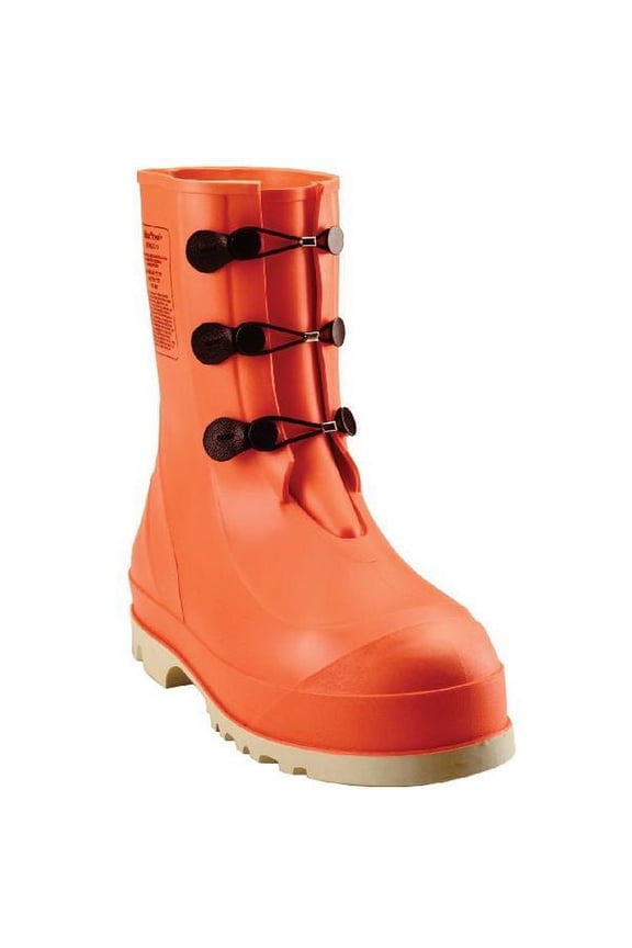 Size 8 Steel Toe Mid-Calf Boots, Men's, Orange, 82330