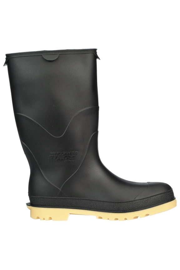 StormTracks 11714 Youth Rain Boot, 01, Black/Tan