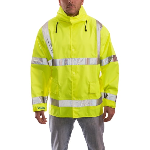 Tingley Vision J23122 High Visibility Safety Jacket, 3X, Fluorescent Yellow-Green CA2