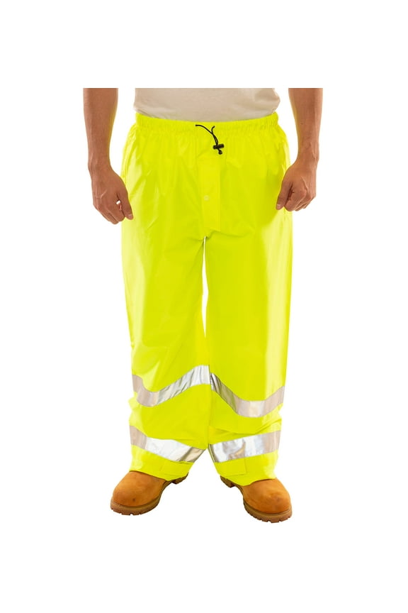 Vision P23122 High Visibility Safety Pants, Small, Fluorescent Yellow-Green