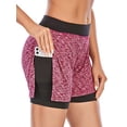 thumbnail image 1 of Tinglu 2-in-1 Yoga Shorts Women Mini Leggings Booty Shorts, 1 of 7