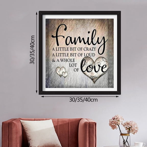 Tinglu 5D DIY Diamond Painting "Family love letter "3D Embroidery Pattern Cross Stitch Kit Home Decor