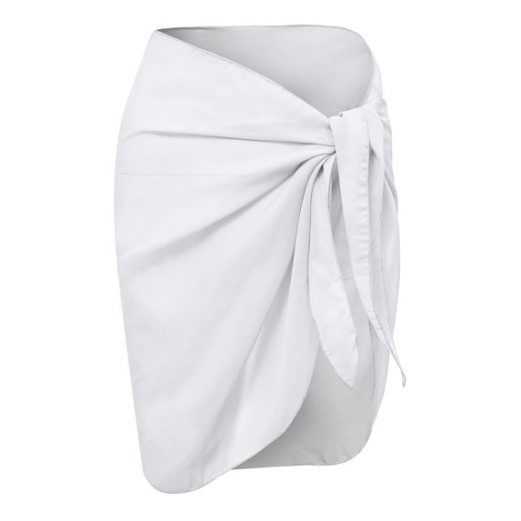 Tinglu Bikini Cover Up Swimwear Mesh Beach Scarf Women Chiffon Wrap Skirt