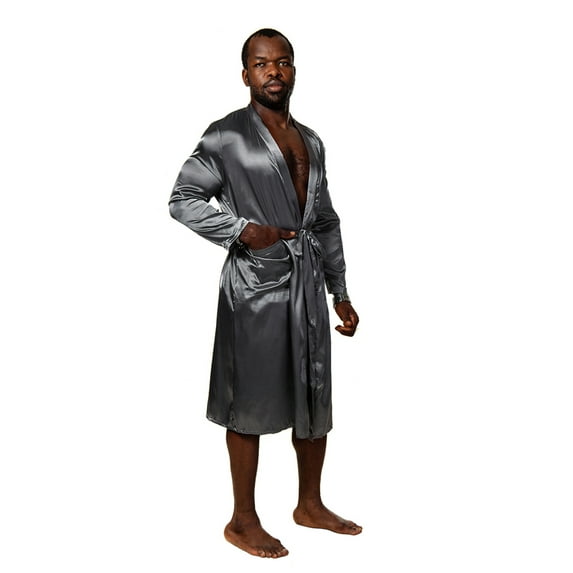 Tinglu Men Robe Lightweight Summer Bathrobe for Men Bathrobe House Robes