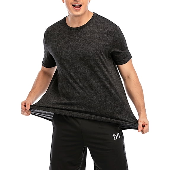 Tinglu Men's Short Sleeve T-Shirts Breathable Male Tops Tees