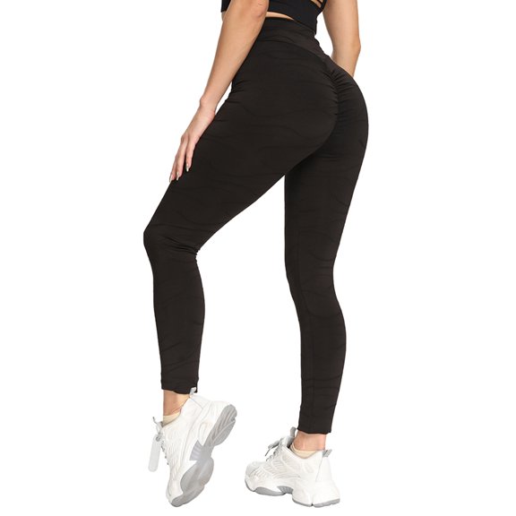Tinglu Women Leggings High Waist Yoga Pants Fitness Running Trousers
