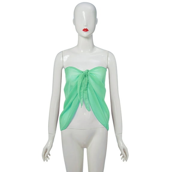 Tinglu Women Mesh Beach Scarf Wrap Skirt Chiffon Bikini Cover Up