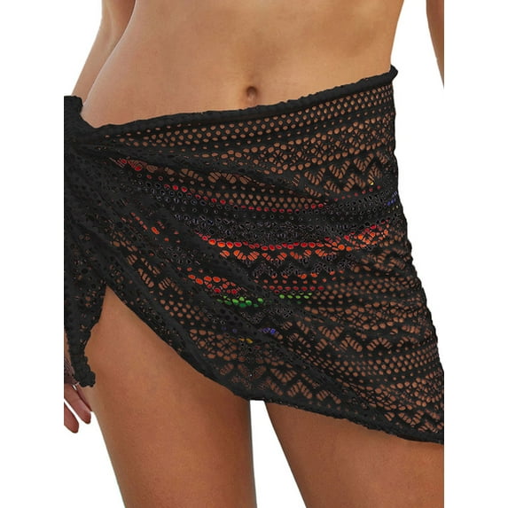 Tinglu Women Short Wrap Swimwear Sarong Beach Skirt Bikini Cover Up Summer