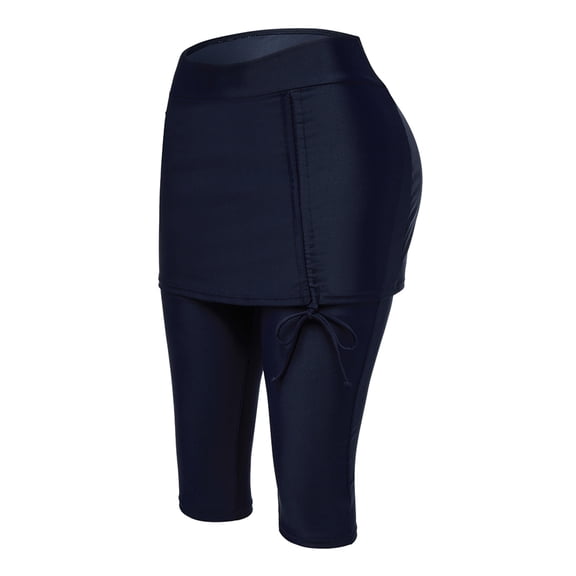Tinglu Women Swimming Skirts Layered Swimwear Skirt with Leggings Shorts
