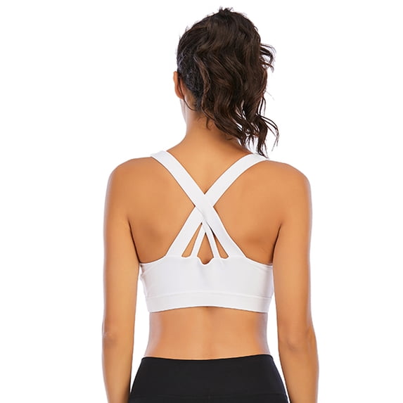 Tinglu Yoga Bra Back Strappy Sports Bras with Removable Padded