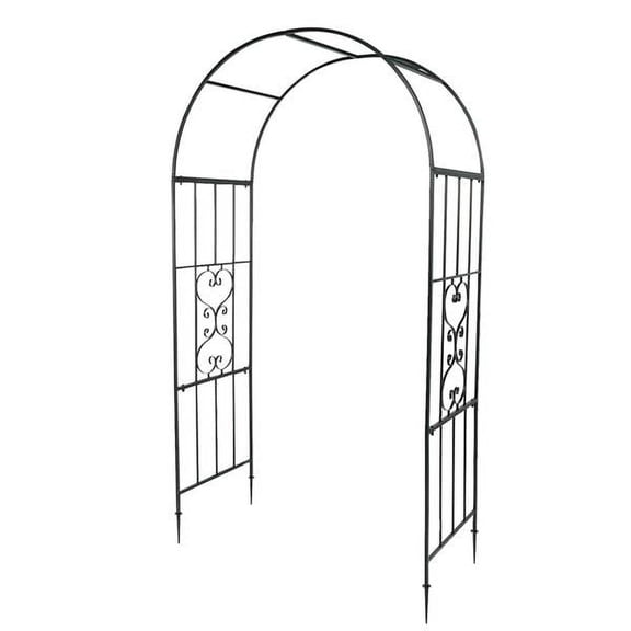Tingmengte Garden Arch, 22.05''Wide x87.2''High Rose Arbor with Sharp Ends for Various Climbing Plant, Outdoor Garden Lawn Backyard, Weeding, Dark Green