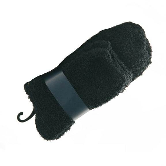 Tingshir 1 Pair of Men Coral Fleece Ankle Socks Warm Thick Floor Socks Fluffy Sleep Bed Socks (Black)