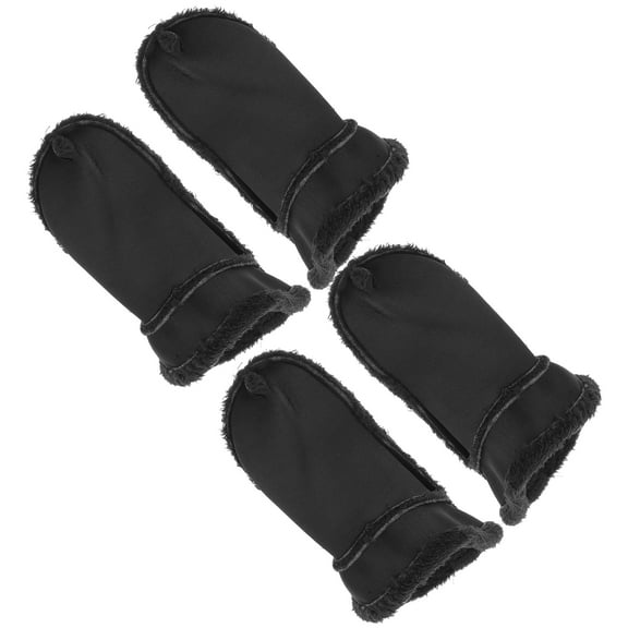 OUNONA Clogs Shoes Liners Furry Material Warmth 2 Pairs 9.6x3.3x0.4in