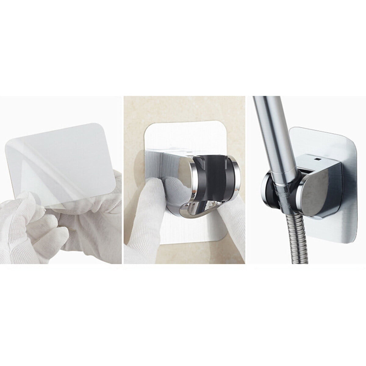 Tingshir Adjustable Shower Head Replacement Holder Sucked Shower Nozzle