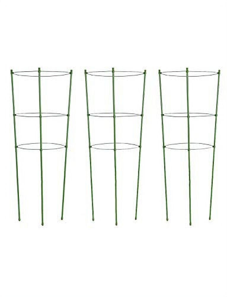 Tingyuan Plant Support Cages Plant Cages with Adjustable Rings, Pack of 3 (18 inch)