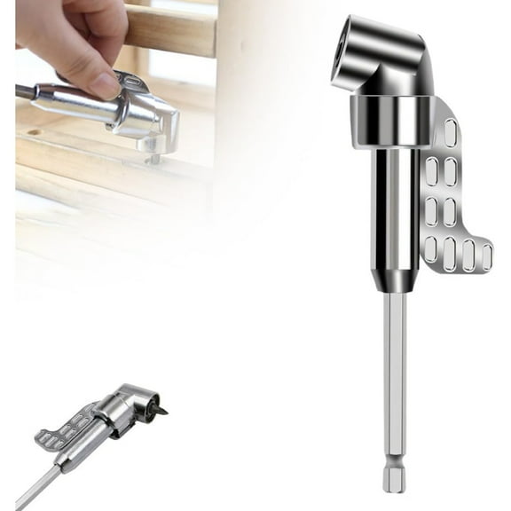 Tingzi 105 Degree Right Angle Drill Adapter, 2025 New Right Angle Attachment Extension Power Screwdriver Drill Attachment, 1/4" Hex Shank Driver Angle Drill Attachment