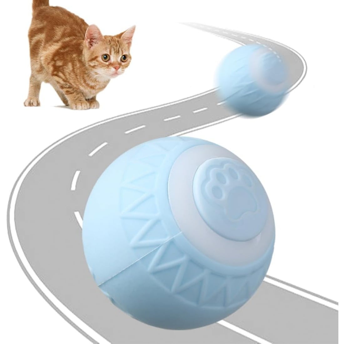 Tingzi 2024 New Interactive Cat Toy Ball, Durable Motion Activated