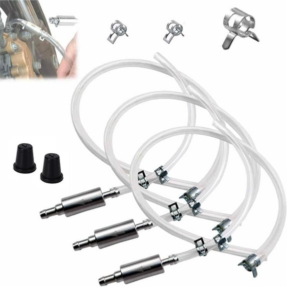 Tingzi Brake Bleeder Hose- One Way Check Valve Tube Bleeding Tool Kit for Motorcycle Clutch, Brake Bleeder Kit for Hydraulic System Bleeding, One Way Brake Bleeder Valve for Car Motorbike