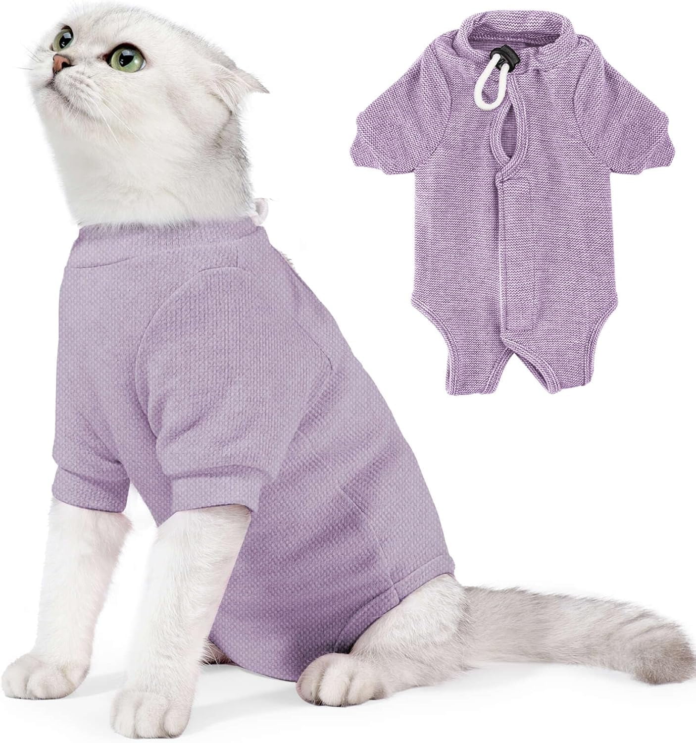 Cat Surgery Recovery Suit XZD Cat Pajamas For Cats Only, Sticky