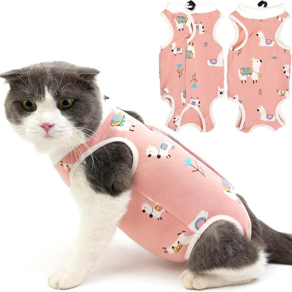 Tingzi Cat Recovery Suit for Spay Abdominal Wounds, Breathable Cat Onesie for Cats After Surgery Female, Kitten Surgical Recovery Suit Female Cone of Shame Alternative for Cats Anti Licking