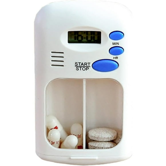 Tingzi Electronic Timed Pill Dispensers,Digital Pill Organizer,Automatic Daily Pill Box Reminder with Beeping Alarm for Elderly Gift,Portable for Office Travel