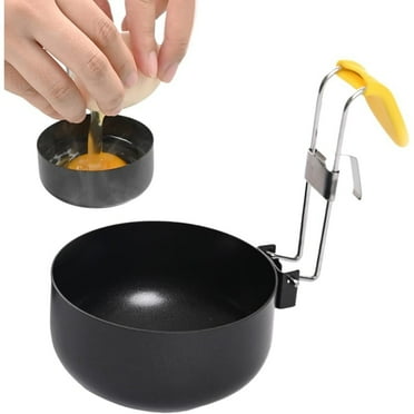 Tingzi  Folding Egg Poacher, Poached Egg Cooker Nonstick Poached Egg Pan Boiled Eggs Maker Cups, Round Poached Egg Spoon with Oil Brush Convenient Egg Poaching Cooking Tool Kitchen Gadgets