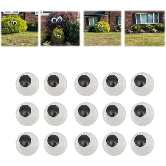 Tingzi Googly Eyes for Bushes, Halloween Eyes for Bushes, Glowing Eyes for Bushes Halloween, Light Up Eyes for Bushes, Giant Glow in The Dark Googly Eyes, Googly Eyes Self Adhesive (60 MM-15 Sets)