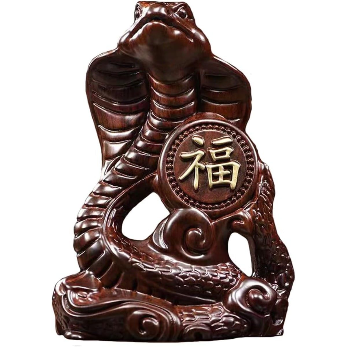 Tingzi Snake Statue 2025 Year of the Snake Figurine Hand Craved Crafts