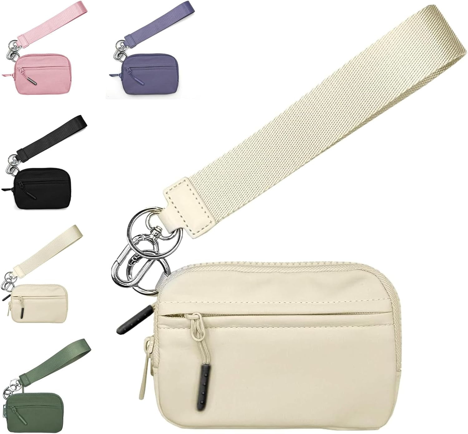 Pochette Poignet Iris - Porte-Cartes RFID & Porte-Clés - Nylon - Neuf
