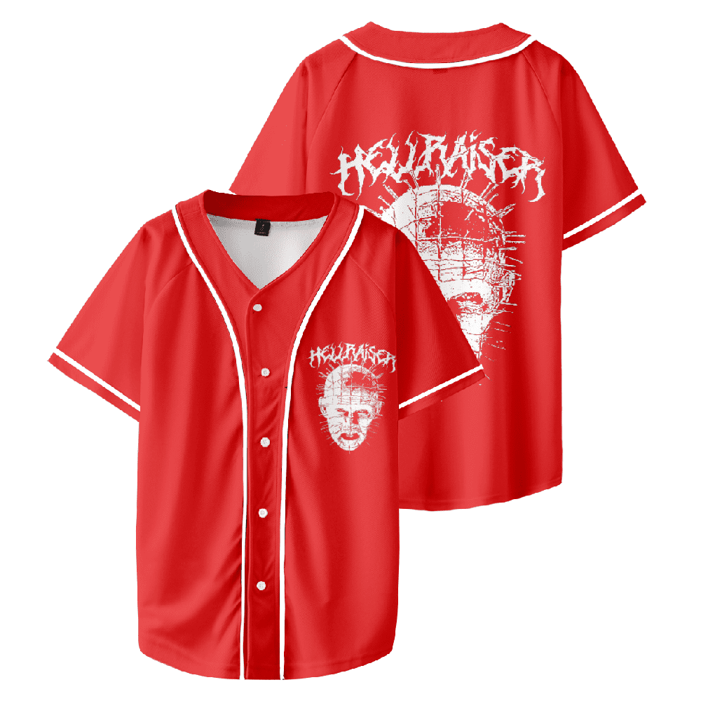 Hellraiser Baseball Jersey Streetwear 3D Print Summer Hip Hop Red T