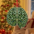 thumbnail image 1 of TiniDecor Brain Christmas Ornament, Funny Holiday Decor, Acrylic, Pine Tree Style, Gift for Thinkers, 1 of 4