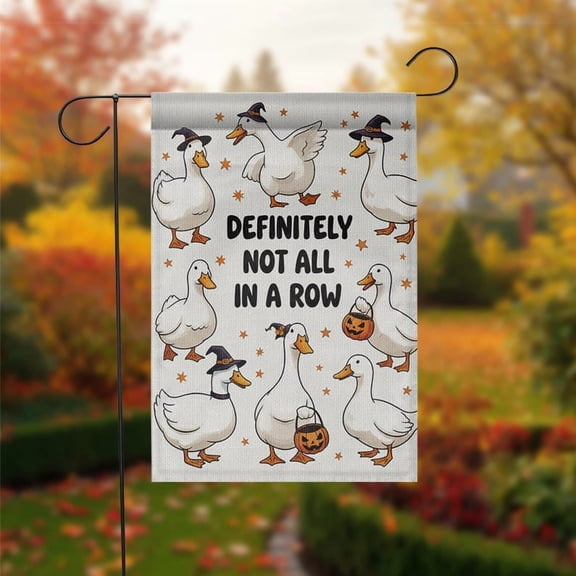 TiniDecor Halloween Goose Garden Flag – 28”x40” Funny Duck Yard Sign, Fall Outdoor Décor