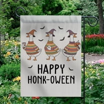TiniDecor Happy Honk-oween Goose Garden Flag – 12”x18” Halloween Outdoor Decor, Cute Fall Yard Flag