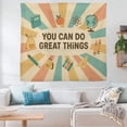 thumbnail image 1 of TiniDecor You Can Do Great Things Tapestry, 30"x40" Colorful Classroom Wall Hanging, Motivational Décor, 1 of 4
