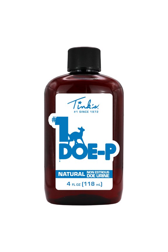 #1 Doe-P Non-Estrous Doe Urine Scent in 4oz Plastic Squeeze Bottle Deer Lure