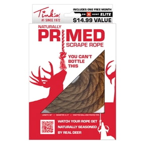 Tinks Naturally PRIMED Scrape Rope for Deer Hunting