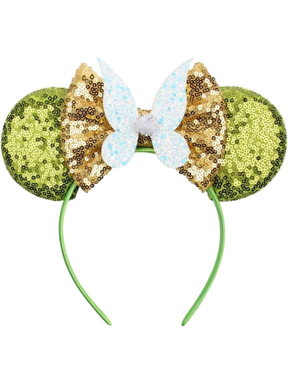 Tinkebell Inspired Minnie Ears, Tinkebell Ears, Tinkebell Ears, Tinkebell Mickey Ears, Green Minnie Ears, Tinkebell Mickey Ears