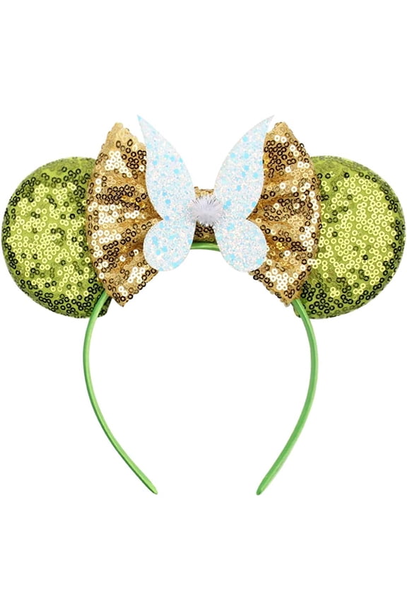 Tinkebell Inspired Minnie Ears, Tinkebell Ears, Tinkebell Ears, Tinkebell Mickey Ears, Green Minnie Ears, Tinkebell Mickey Ears
